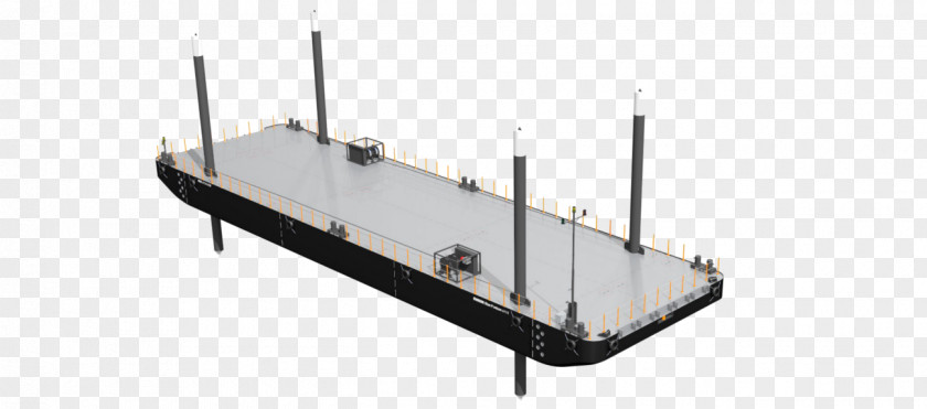 Construction Equipment Pontoon Barge Ship Watercraft Damen Group PNG