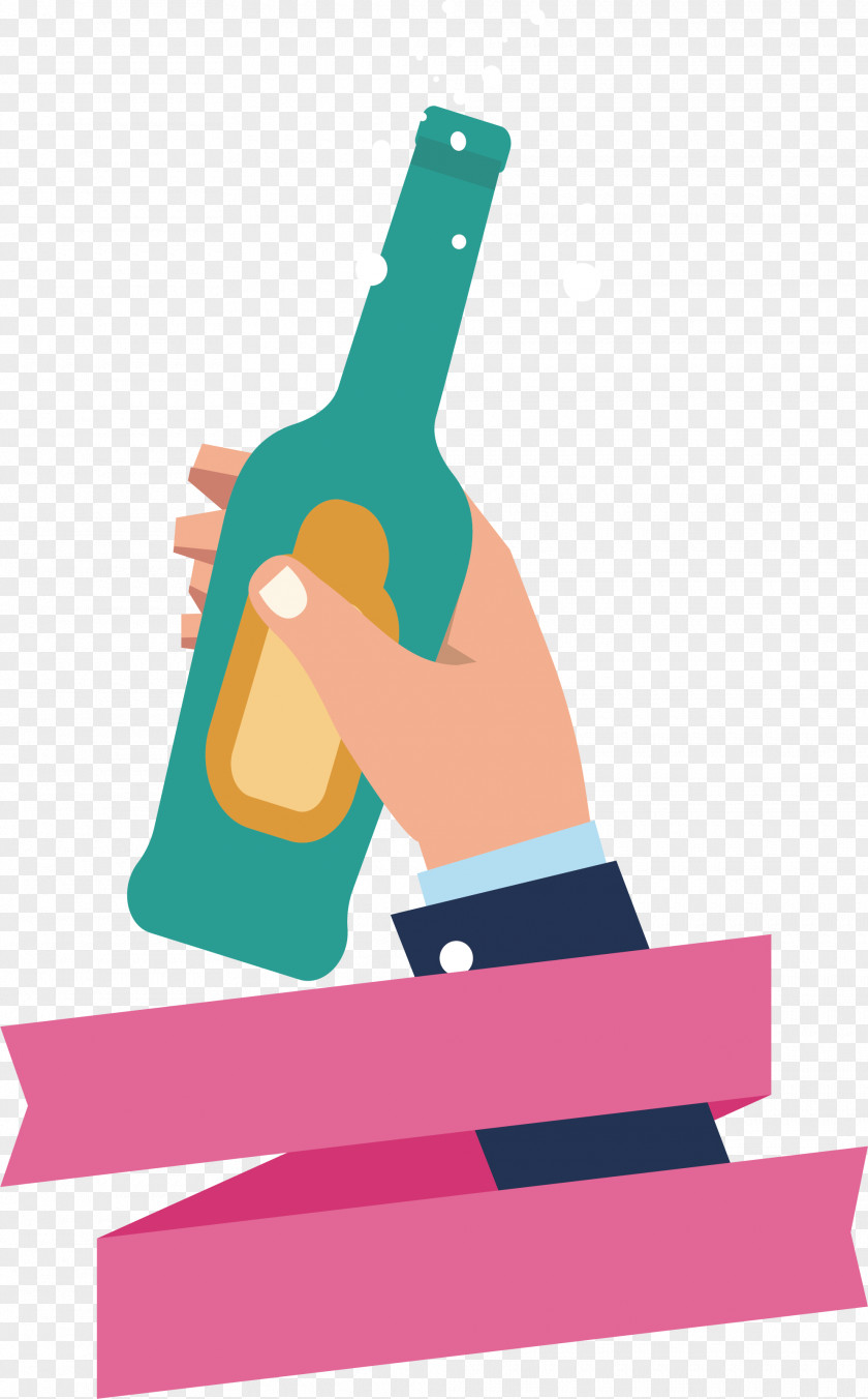 Hold Up Your Glass And Celebrate Poster Illustration PNG