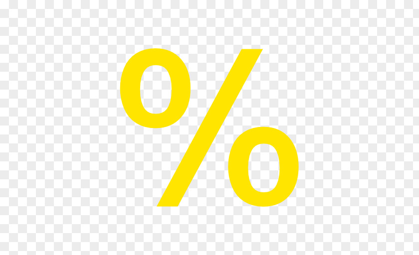 Percent Percentage Number Yellow PNG