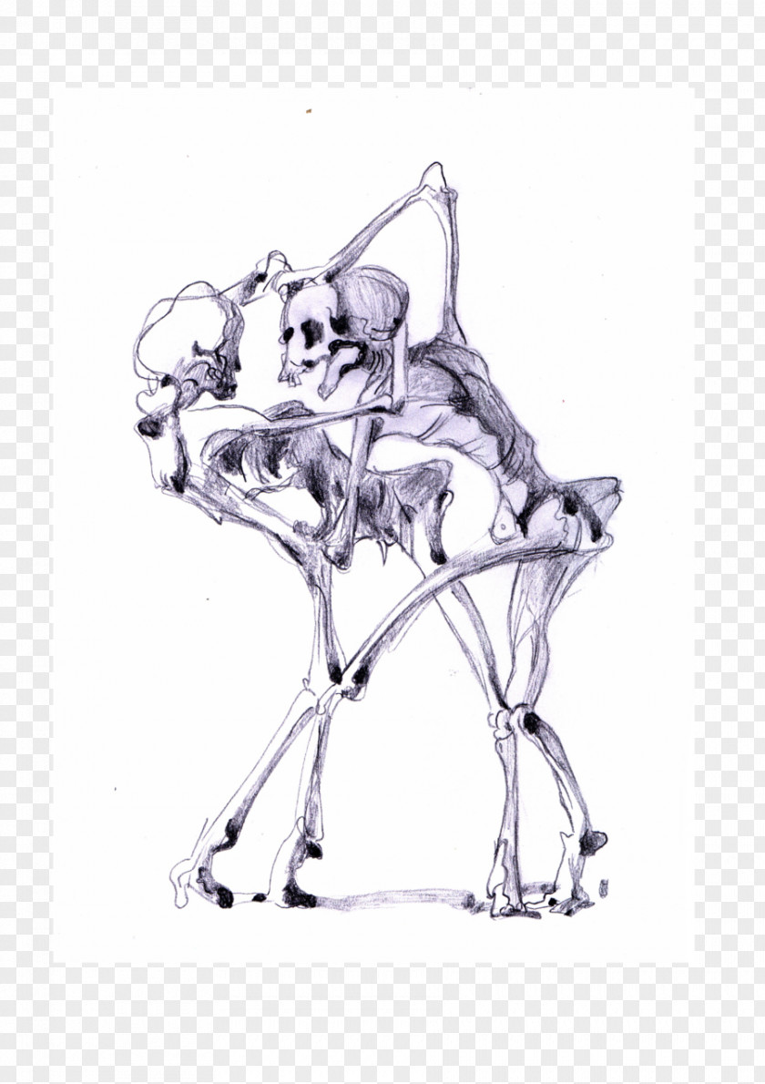 Skeleton Drawing Visual Arts Dance PNG