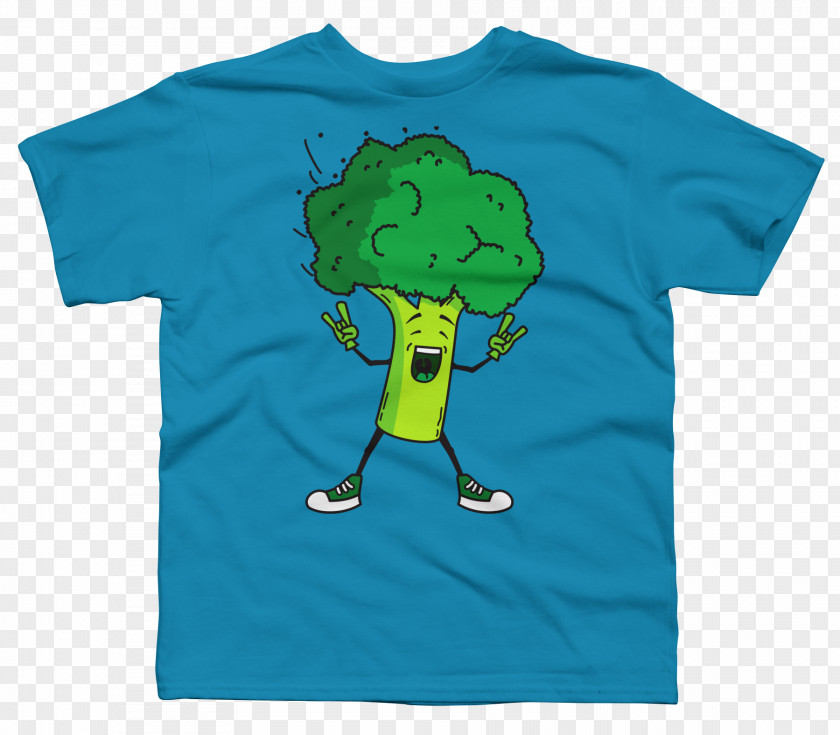 Broccoli T-shirt Clothing Sleeve Aqua PNG