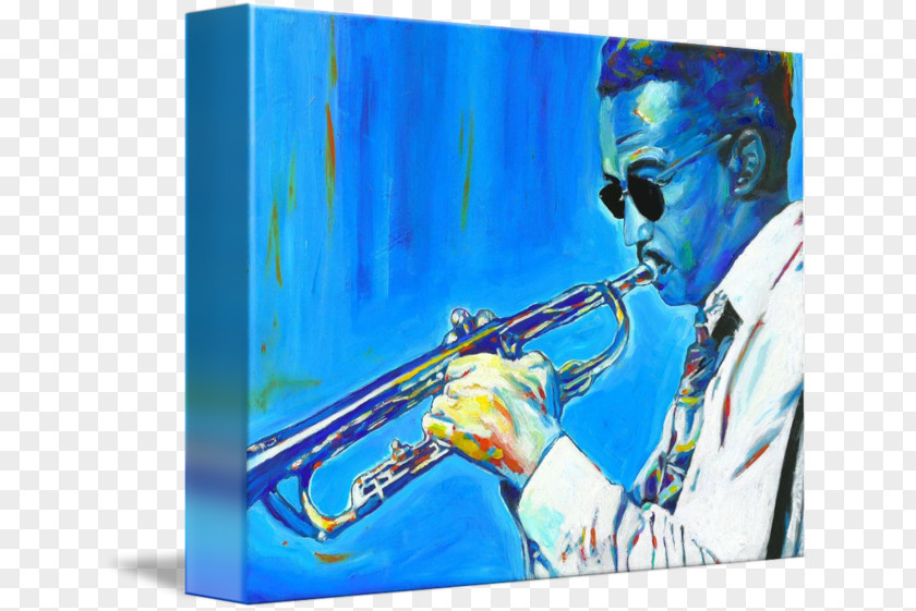 Miles Davis Mellophone Gallery Wrap Trumpet Birth Of The Cool Modern Art PNG