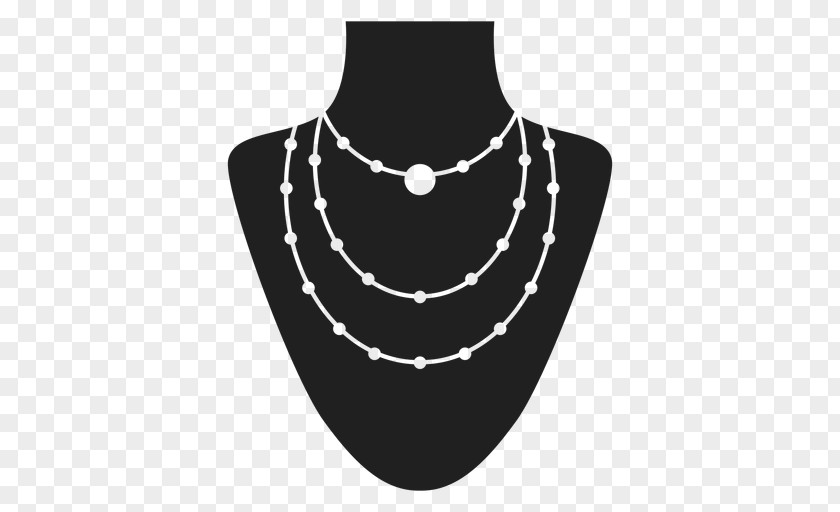 Necklace Multi-Layer Pearl Transparency Design PNG