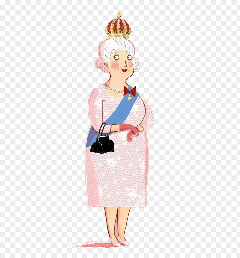 Queen Of England Cartoon Illustration PNG
