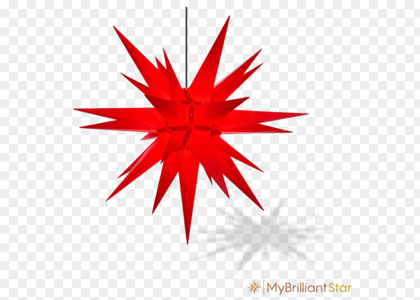 Brilliant Star Herrnhut Moravian Adventsstjerne Red Plastic PNG