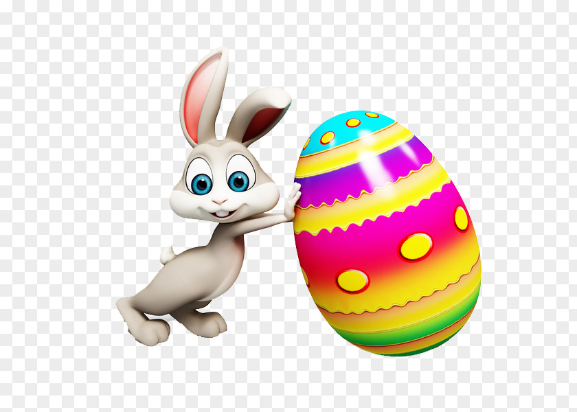 Bunny And Eggs Easter Egg Illustration PNG