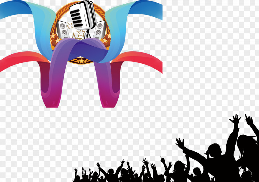 Forum Poster Decoration Effect Microphone PNG