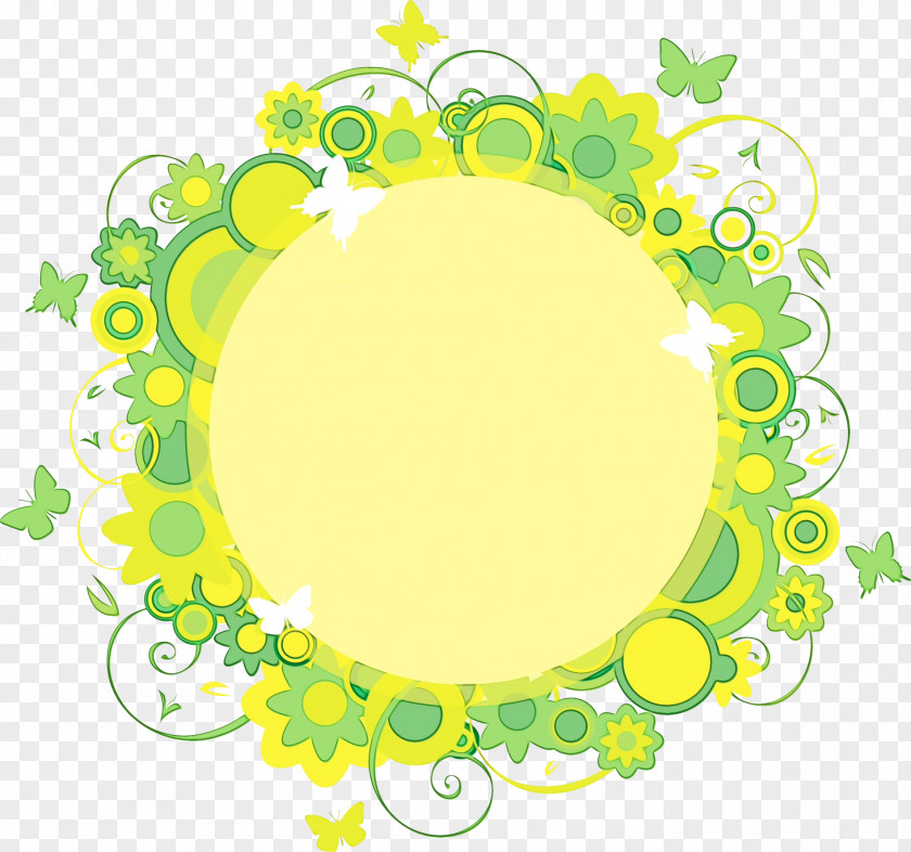 Green Yellow Circle Oval Plant PNG