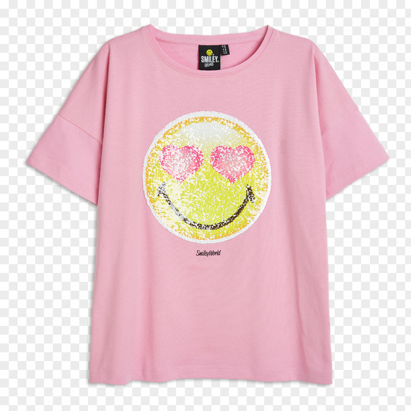 Pink Sequins T-shirt Sequin Color Hand PNG