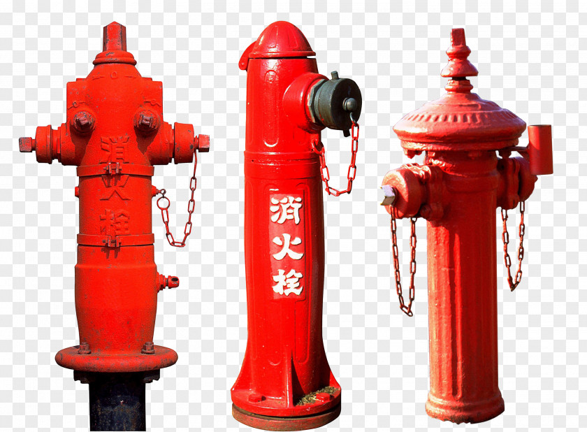 Three Different Fire Hydrant Firefighting Firefighter PNG