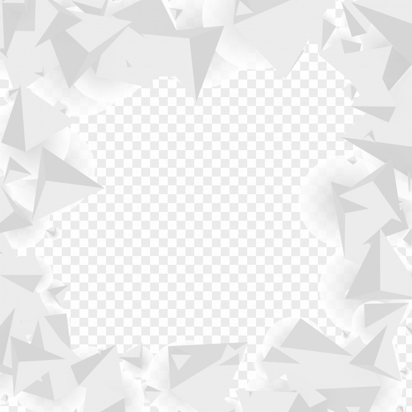 Vector Cartoon Triangle Frame Material White Pattern PNG