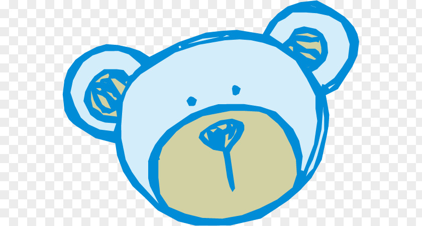 Blue Cartoon Bear Line Art FIG. Animation Clip PNG