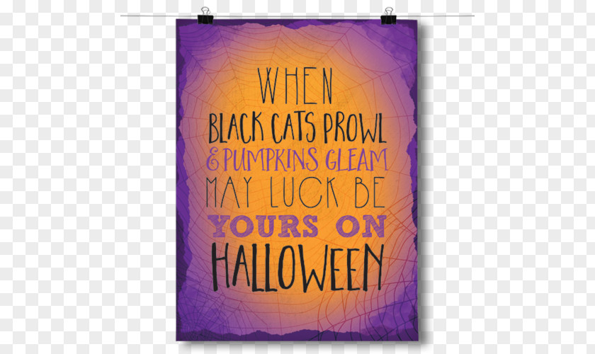 Cat Poster Purple Black Font PNG