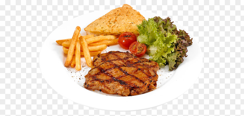 Meat Grill French Fries Chicken Fried Steak Full Breakfast Barbecue PNG