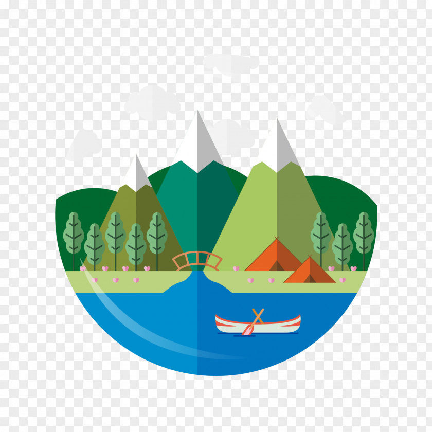 Cute Landscape Vector Graphics Illustration Drawing Cartoon PNG