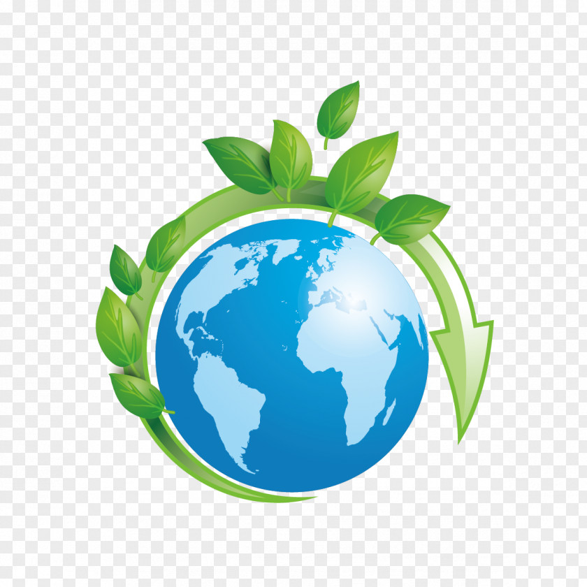 Green Earth Ecology Symbol Waste Illustration PNG