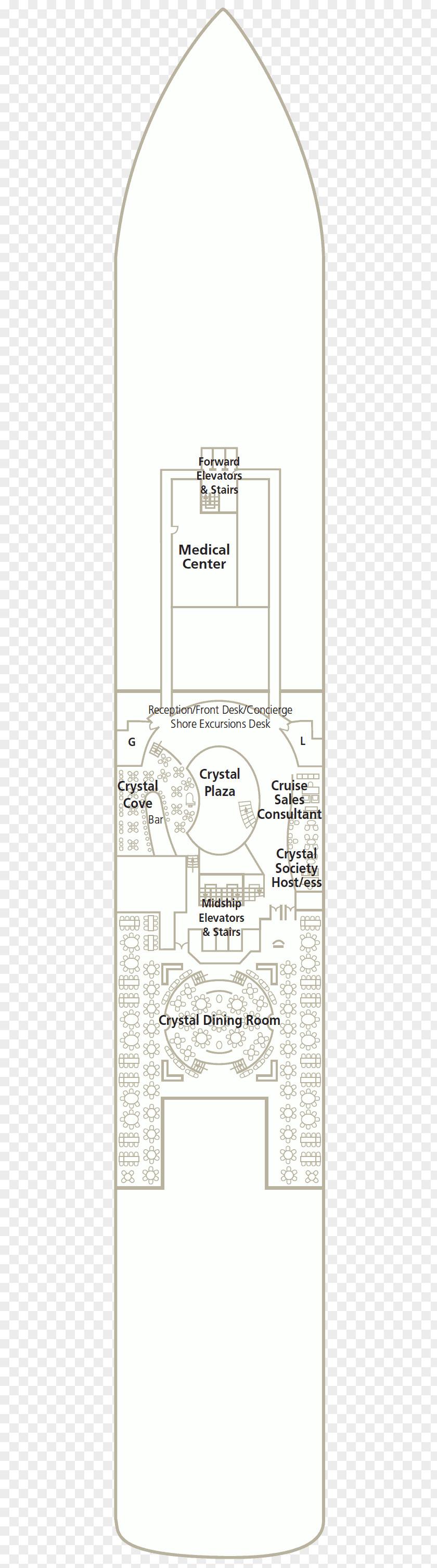 Hospital Reception Windows Crystal Serenity Cruise Ship Deck Floor Plan PNG