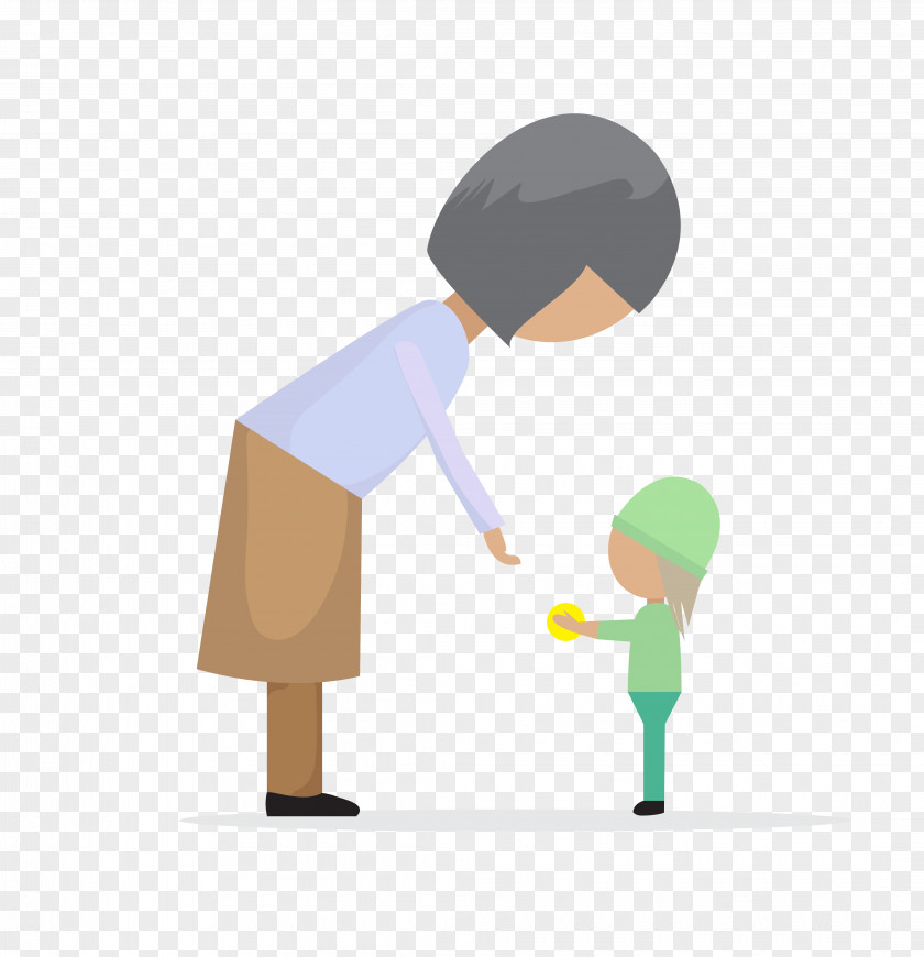 Vector Adult Child Picture Old Age Euclidean PNG