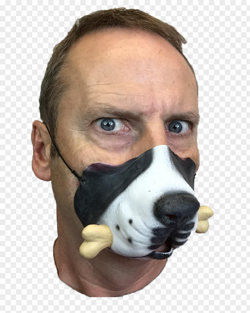 Bone Dog Latex Mask Snout Costume Party PNG
