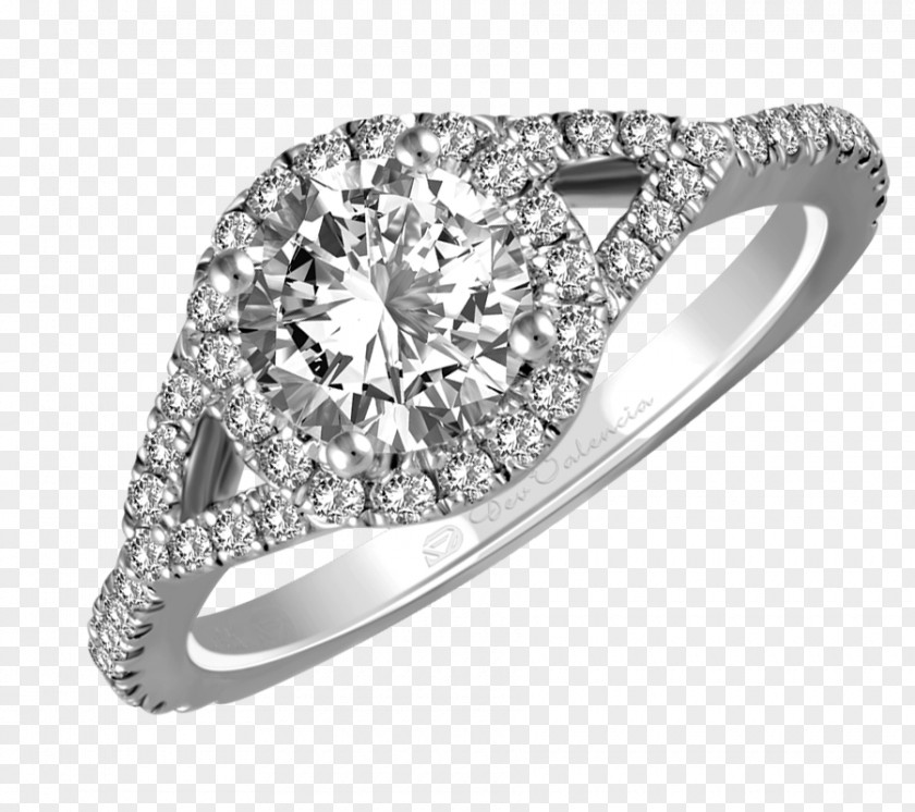 Diamond Cut Engagement Ring Cubic Zirconia PNG