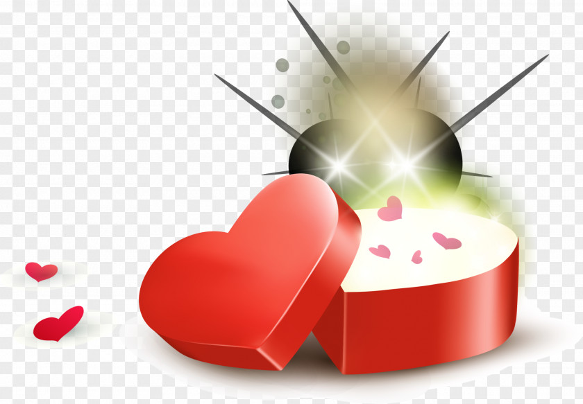 Red Love Gift Box Download PNG