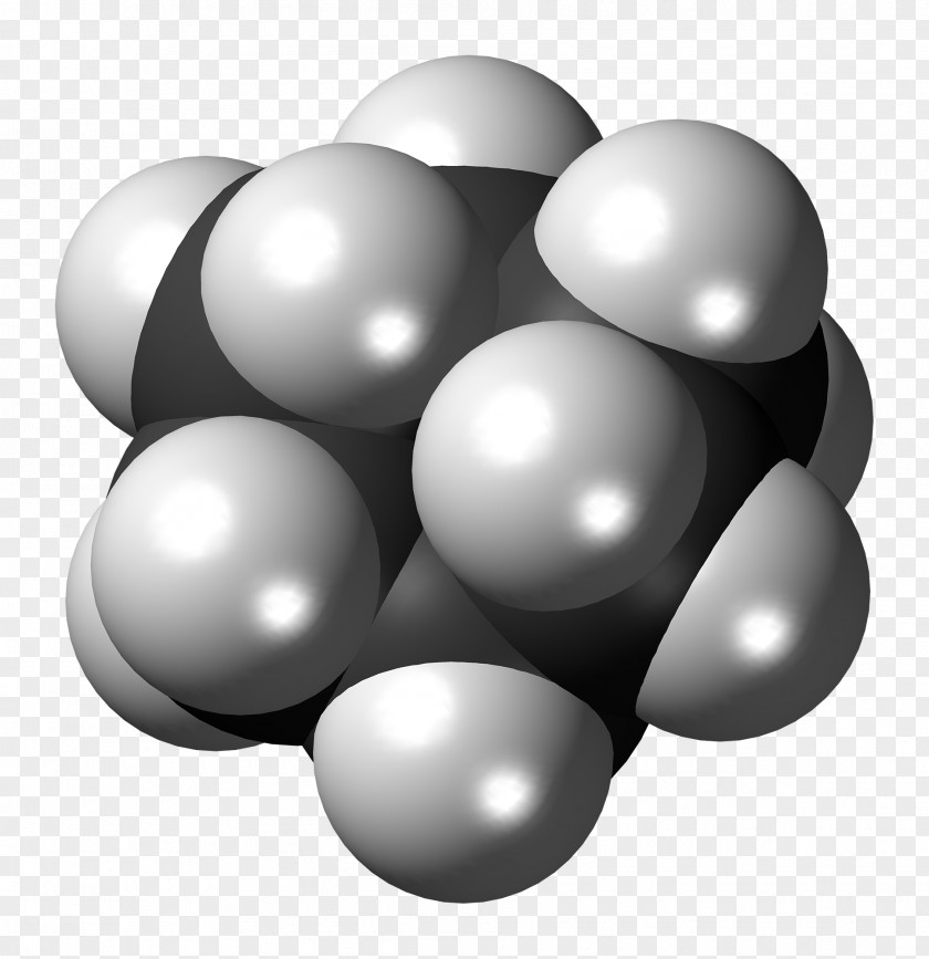 Transparent Material Cyclohexane Conformation Space-filling Model Molecule Diagram PNG