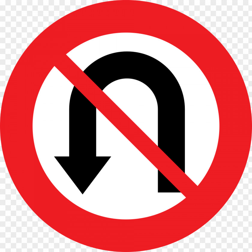 3c U-turn Traffic Sign Regulatory PNG