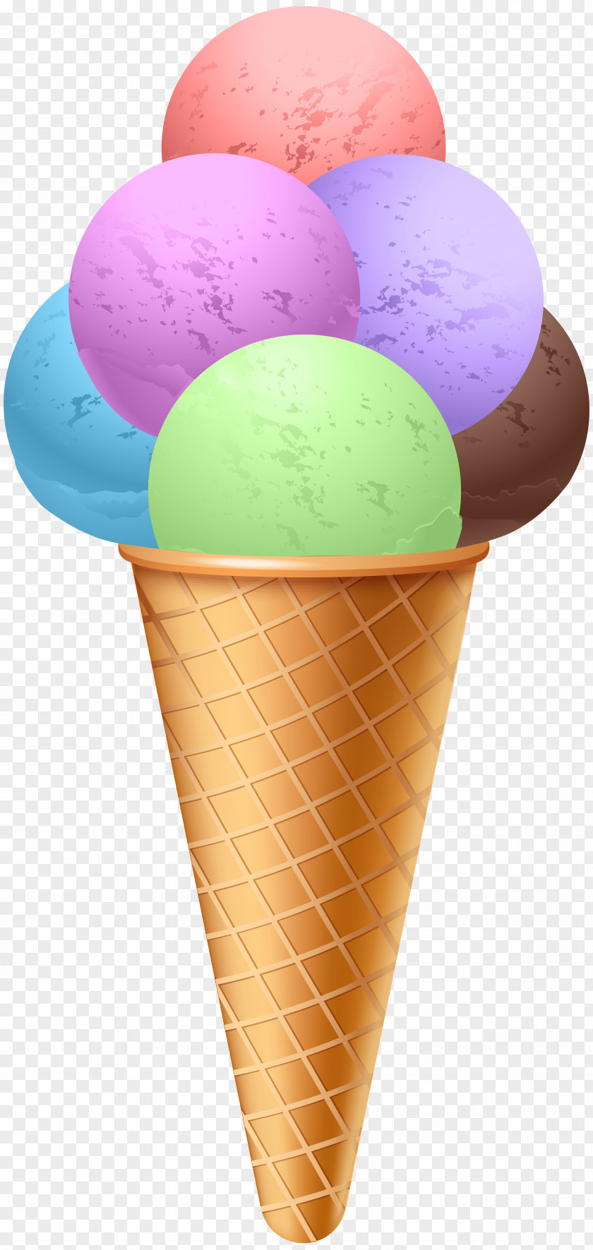 Big Ice Cream Cone Clipart Picture Gelato Waffle PNG