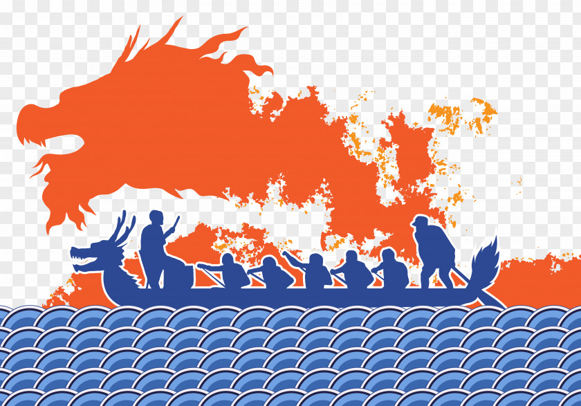 Hand-painted Dragon Boat Race Festival Illustration PNG