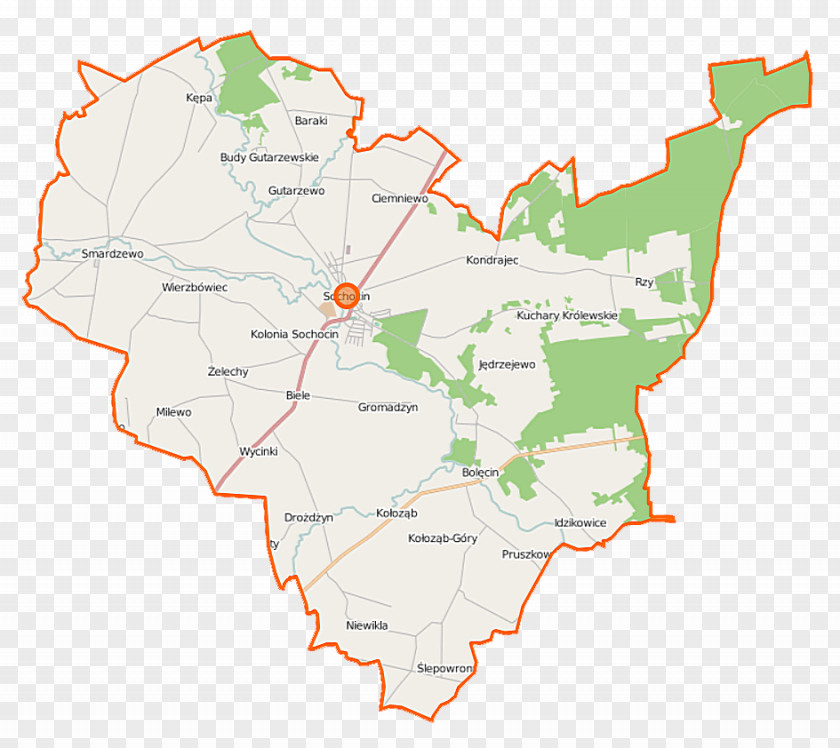 Map Bolęcin, Płońsk County Rzy Gmina Smardzewo, Milewo, PNG