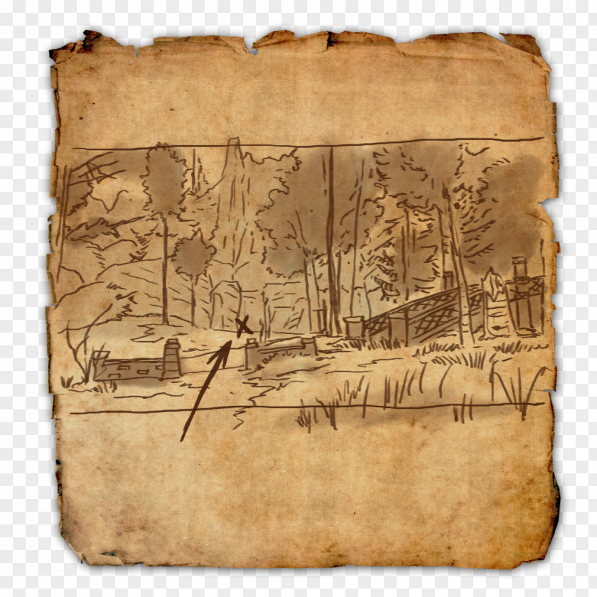 Old Map The Elder Scrolls Online Treasure Rift Cyrodiil PNG