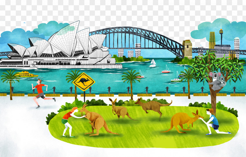 Sydney Seaside Pier Opera House Harbour Bridge Port Jackson City Of PNG