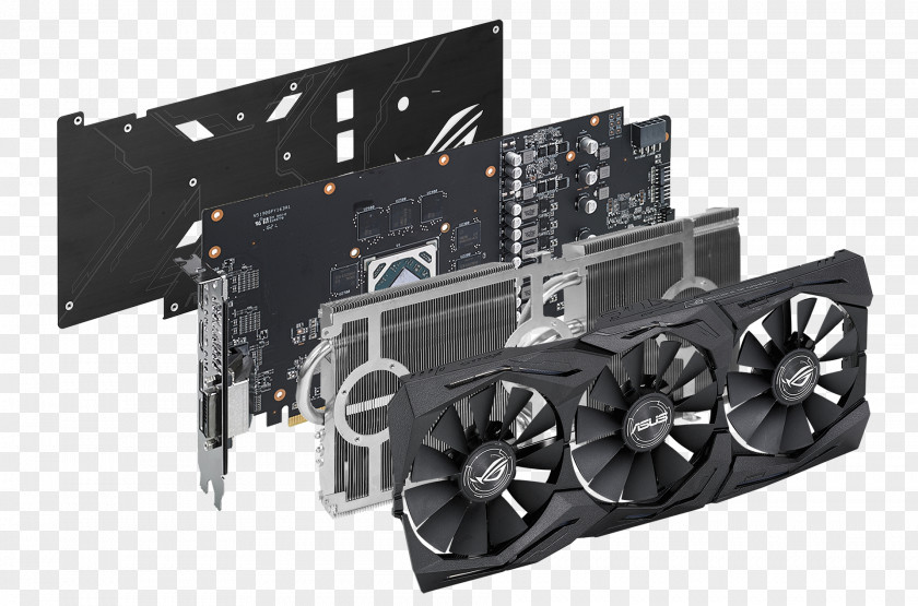 Strix Graphics Cards & Video Adapters NVIDIA GeForce GTX 1070 GDDR5 SDRAM Republic Of Gamers PNG