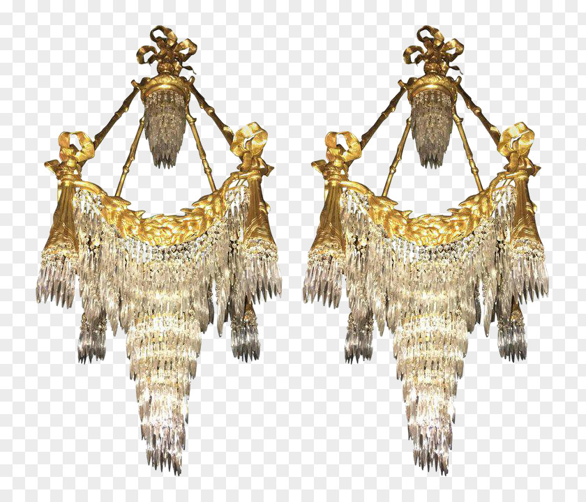 Light Earring Fixture 01504 Gold PNG