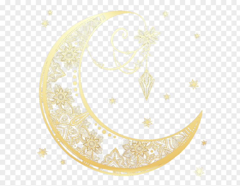 Ornament Beige Cartoon Moon PNG