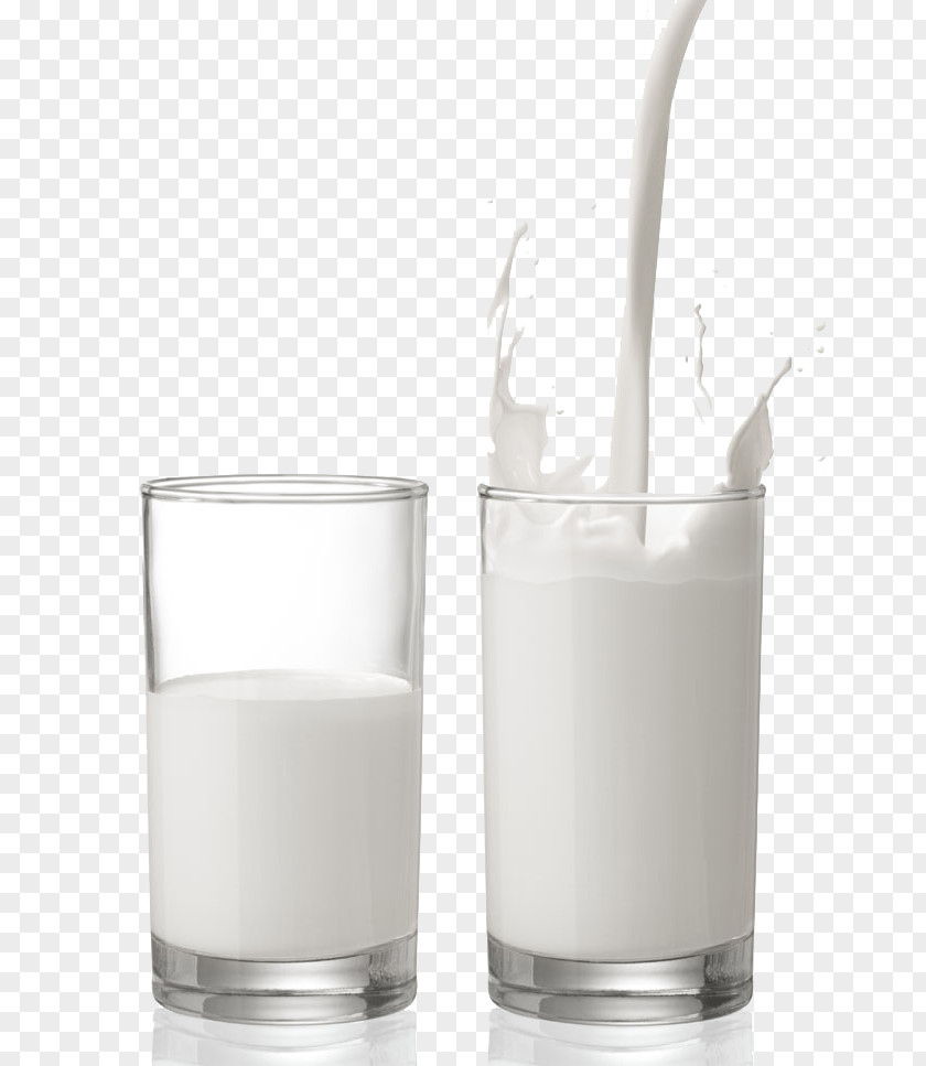 Two Glasses Of Milk Plant Glass Cup Dairy Product PNG
