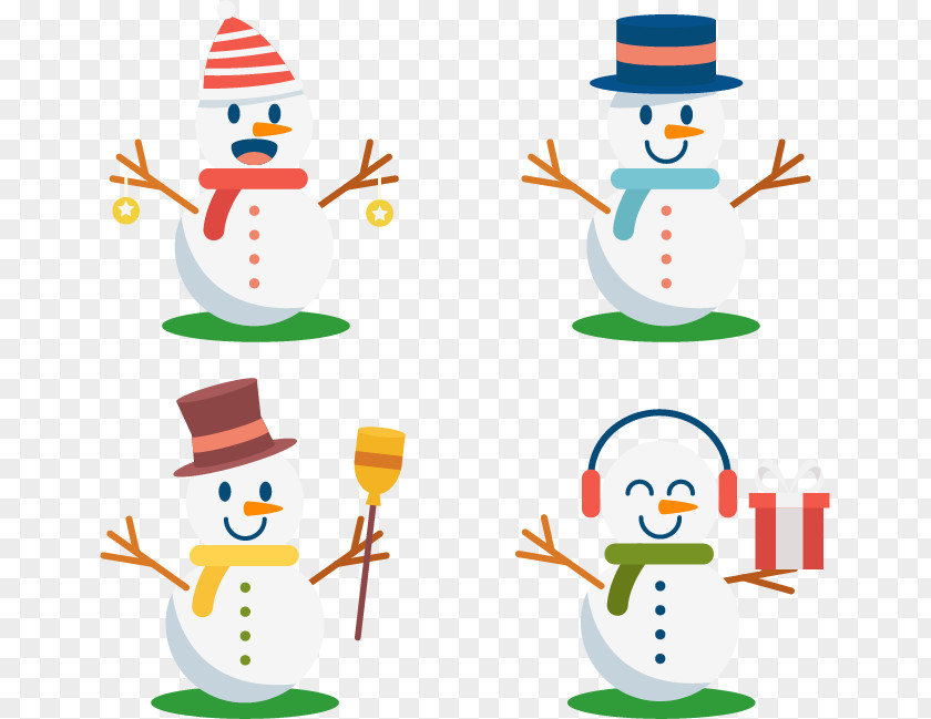 Cute Snowman Euclidean Vector Christmas PNG