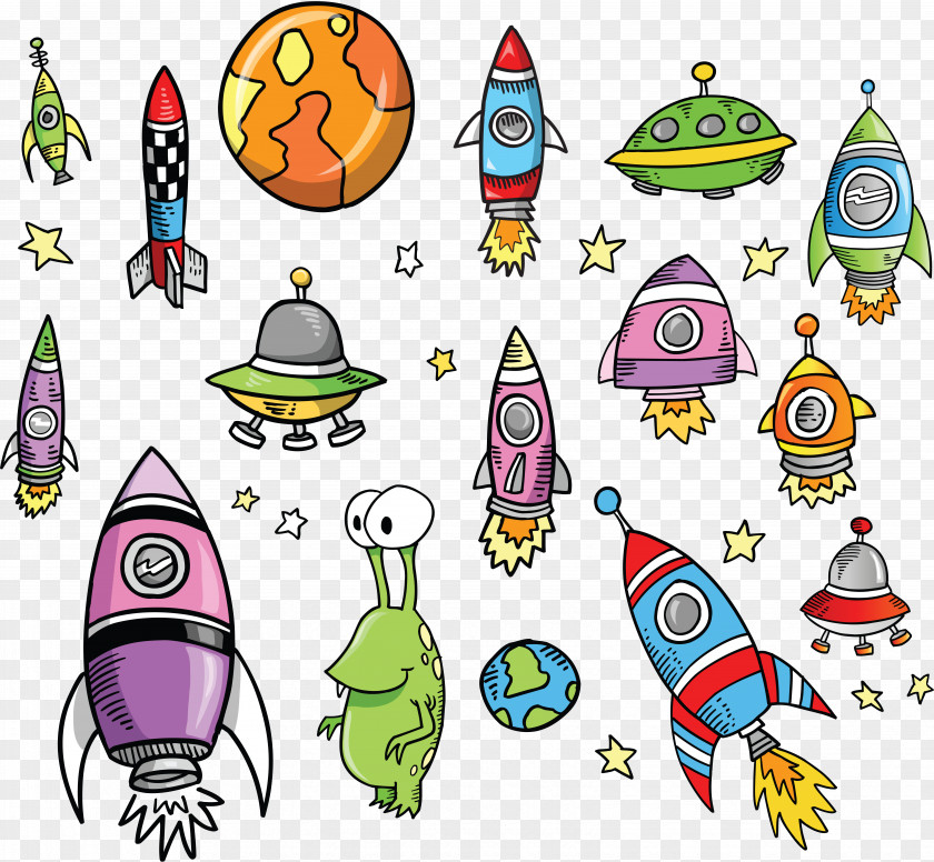 Rockets Outer Space Clip Art PNG