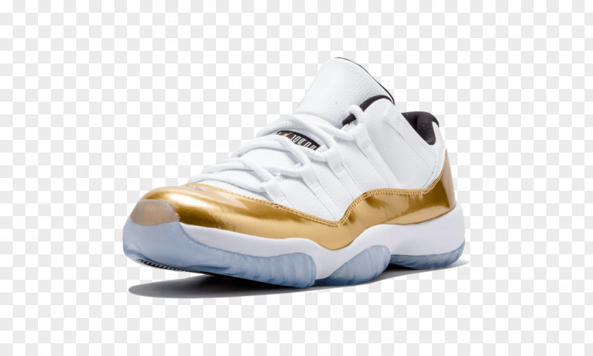 Adidas Sports Shoes Air Jordan 11 Retro Low White // Metallic Gold Coin 528895 103 PNG