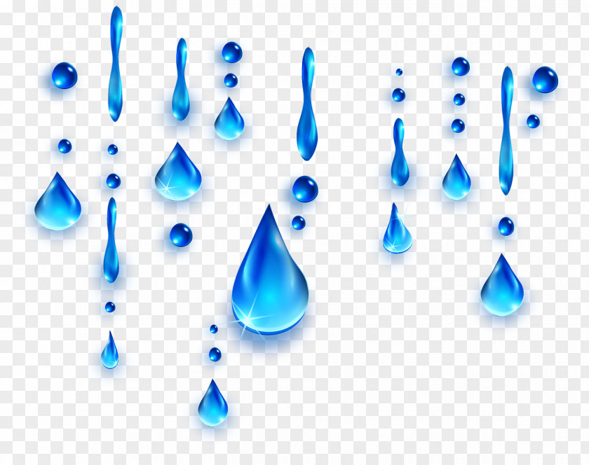 Blue Water Drop Euclidean Vector PNG