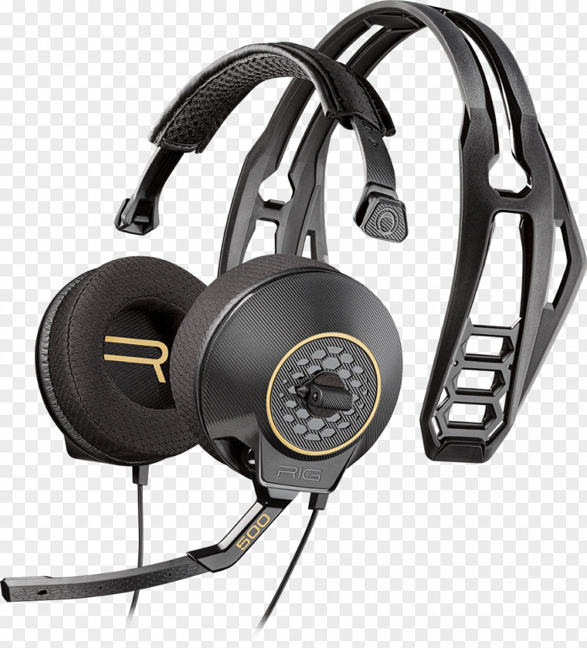 Plantronics Gaming Headset RIG 500HD 500E 7.1 Surround Sound PNG