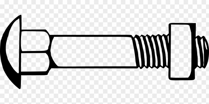 Screw Carriage Bolt Nut Clip Art PNG