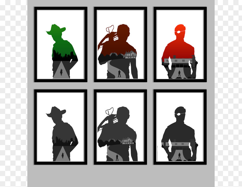 Walking Dead Cliparts Daryl Dixon Rick Grimes Michonne The Governor Silhouette PNG