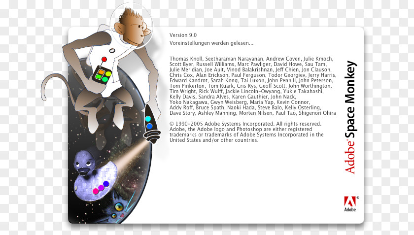 Space Monkey Adobe Systems Computer Software Splash Screen PNG