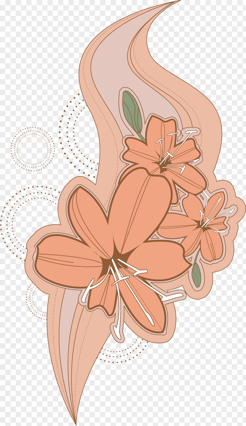 Smooth Floral Design Clip Art PNG