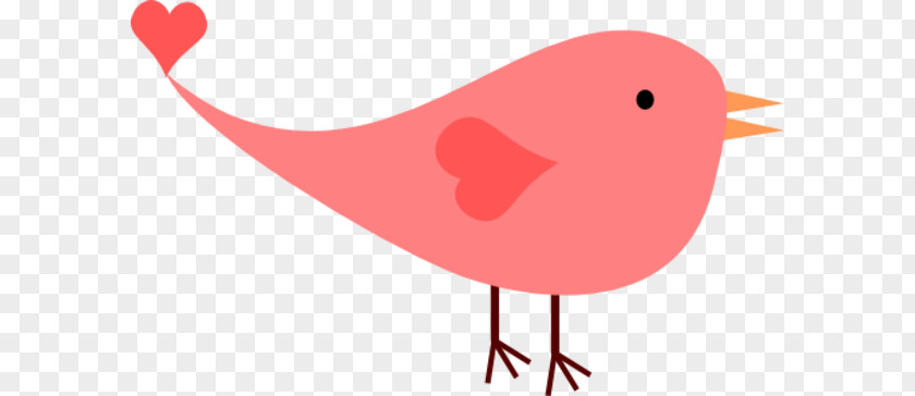 Cute Bird Clipart Pink Clip Art PNG