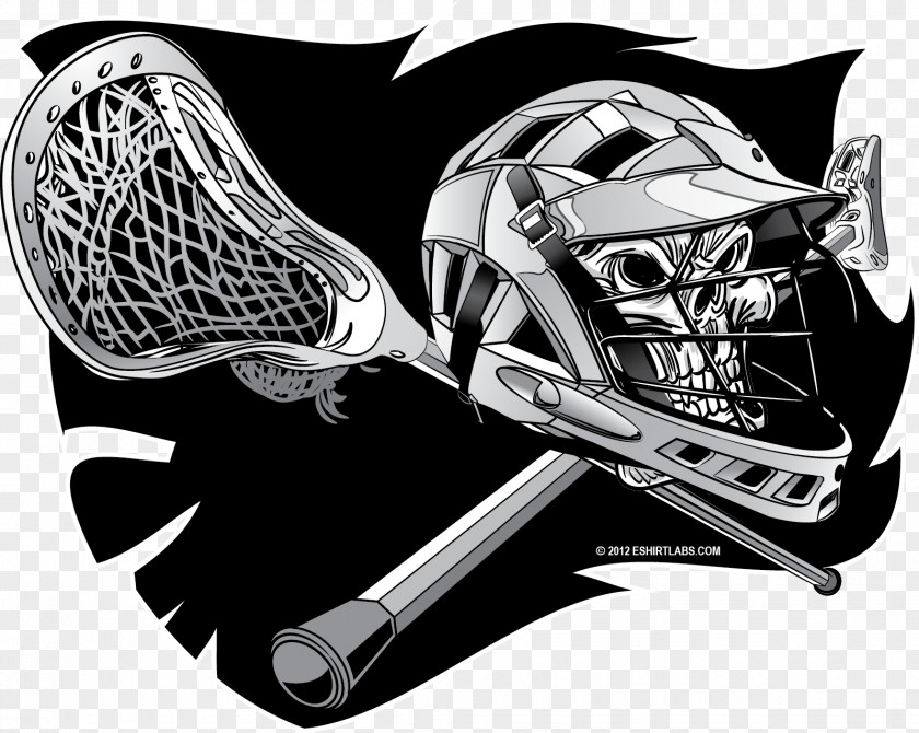 Lacrosse Sticks Skull Clip Art PNG