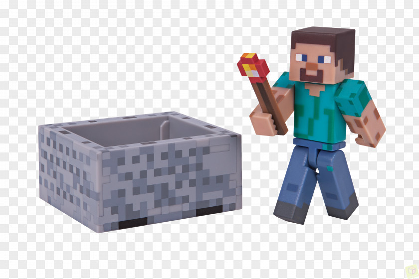 Pickaxe Minecraft Video Game Survival Action & Toy Figures Minecart PNG