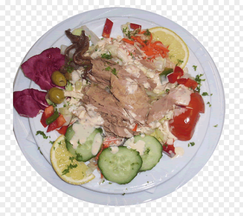 Plate Tuna Salad Asian Cuisine Platter Recipe PNG
