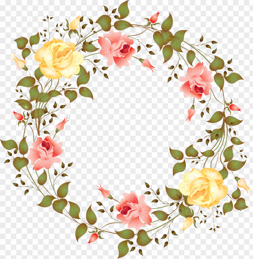 Wreath Paper Flower Clip Art PNG